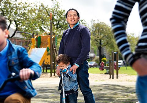 kinderen en vader